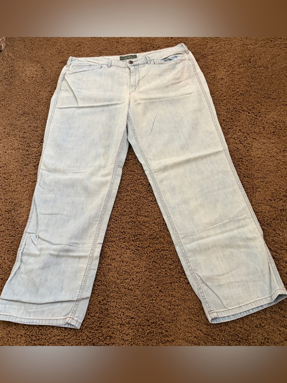 Lauren Jeans Co Ralph Lauren Light Wash Straight Jeans Size 14 LRL Soft Cotton